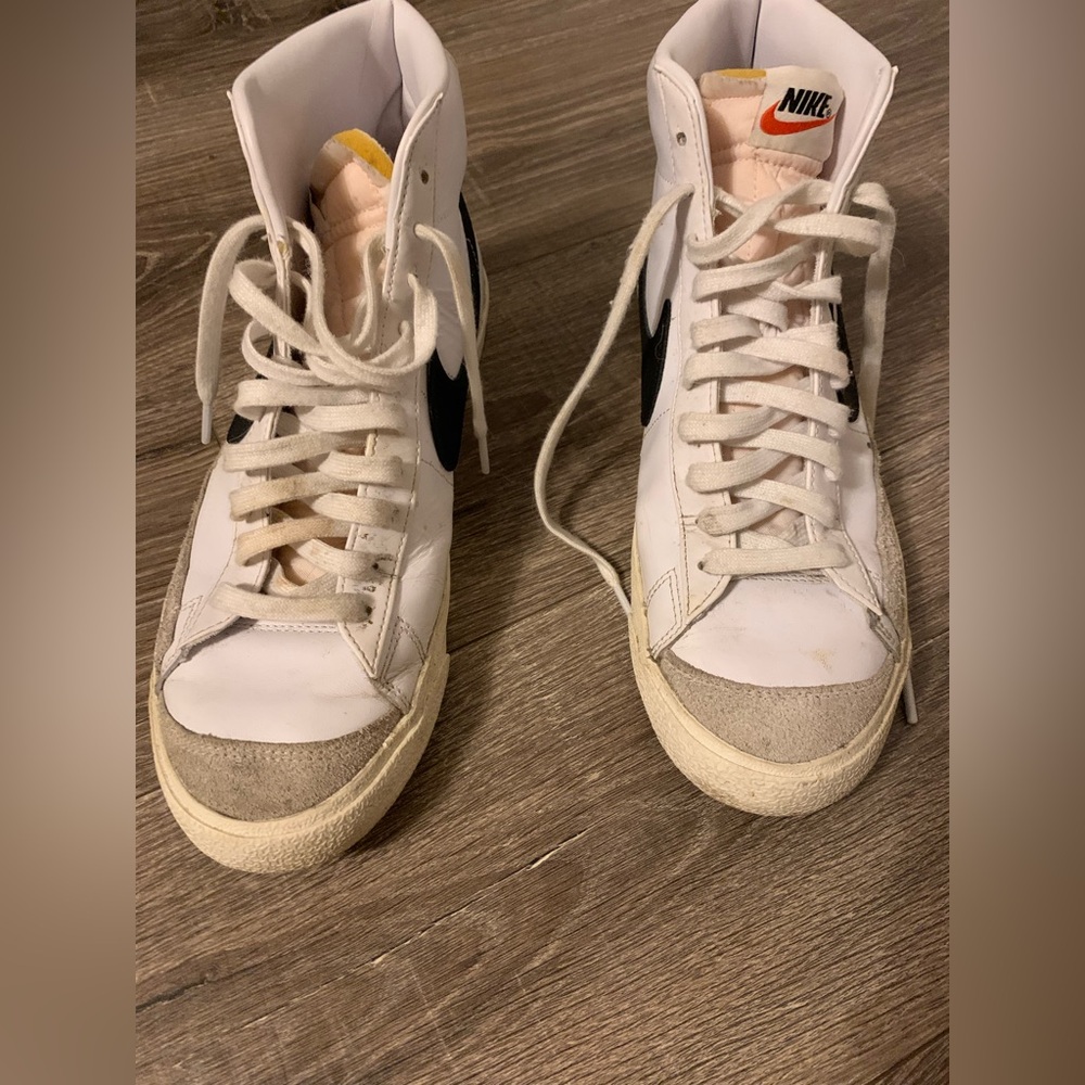Nike Blazer Mid 77 Vintage, White Black, Mens, 10.5, Good Condition